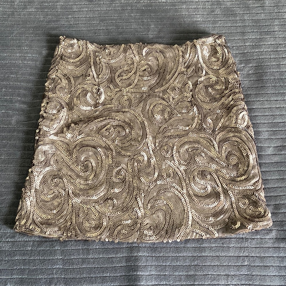 Champagne Gold Mini Skirt